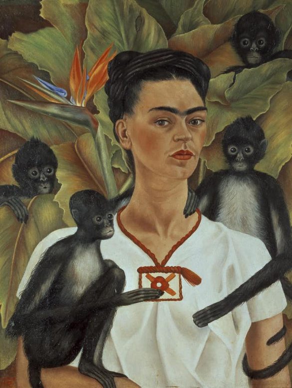 Self Portrait with Monkeys (1943)